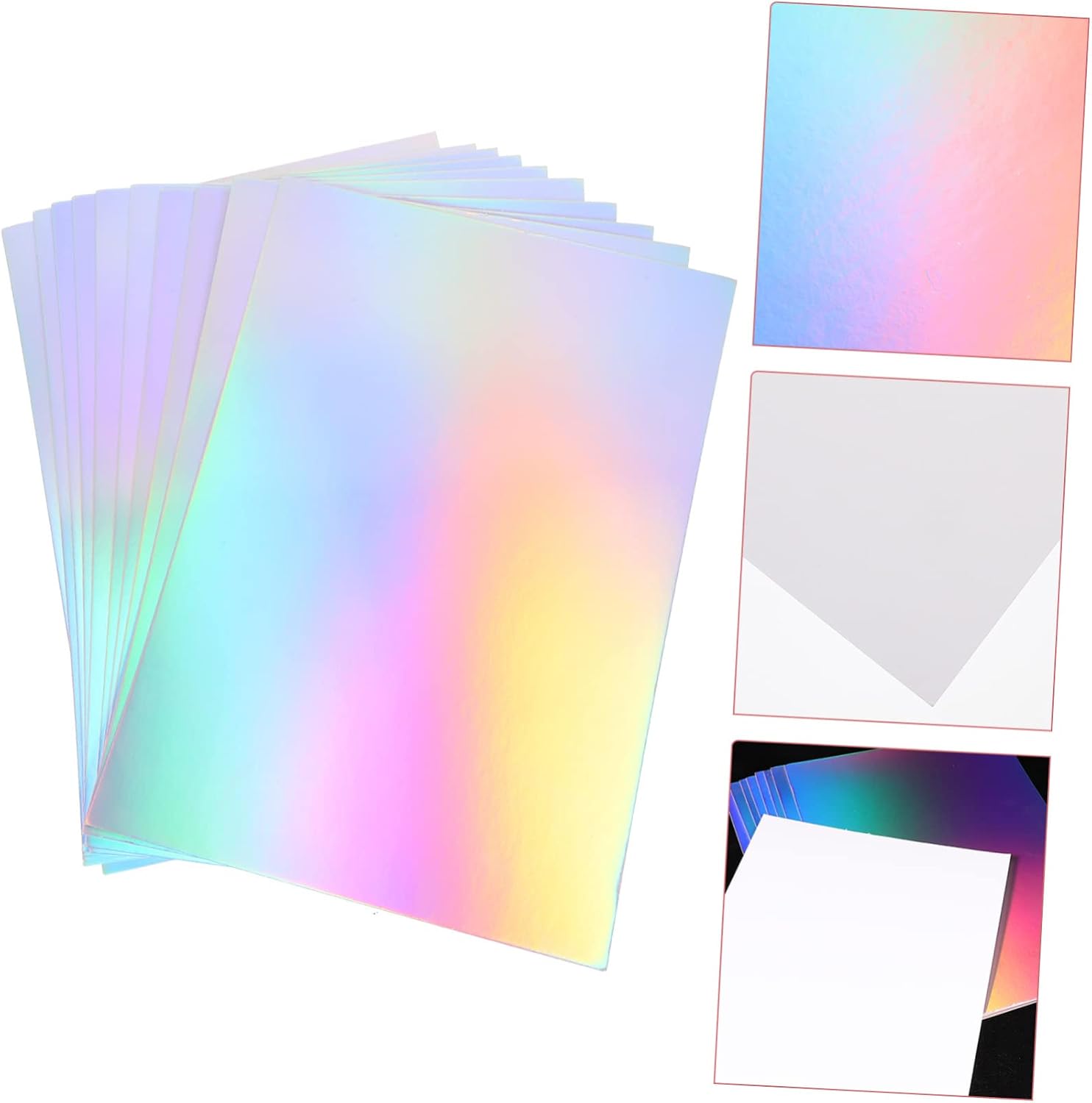 50pcs Paper Reflective Decorative Craft for Diy Handmade School Projects