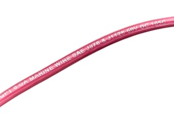 MotorGuide MM309922T 8-Gauge Battery Cable and Terminals 50-Amp Manual Reset Breaker Trolling Motor Surge Protection, Red