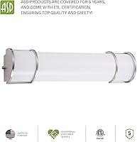 Vista 8 de ASD LED 24" Vanity Flush Mount Light Fixture, Linear Bathroom Lighting Bar 3CCT, Dimmable, ETL Listed 25W 2600LM 3000-5000K 100-277V Long Tube