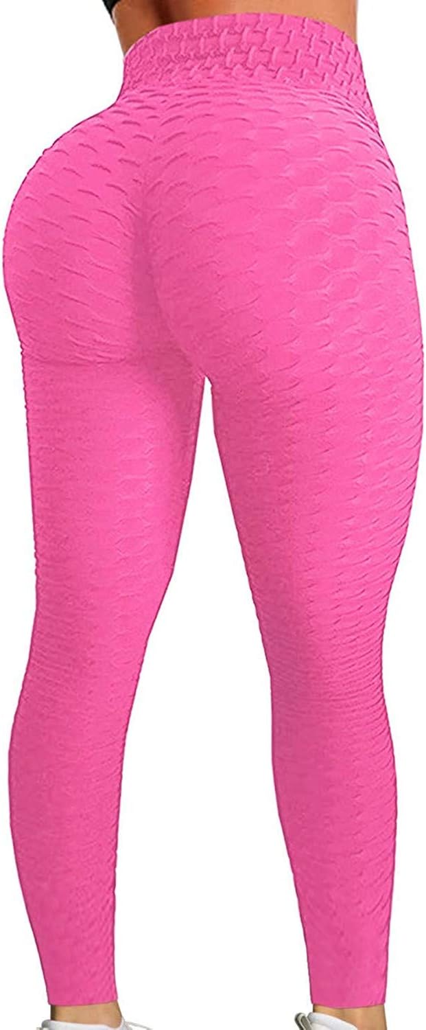 High Waisted Butt Lift Yoga Leggings, Women's Yoga Pants Mesh Running Tights