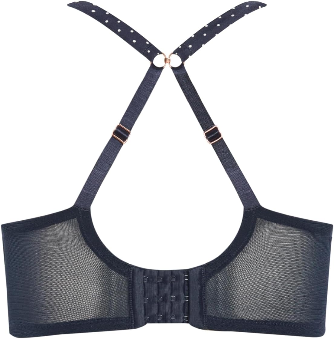 City Chic Plus Size Florence Contour Bra in Navy SPOT - Image 4