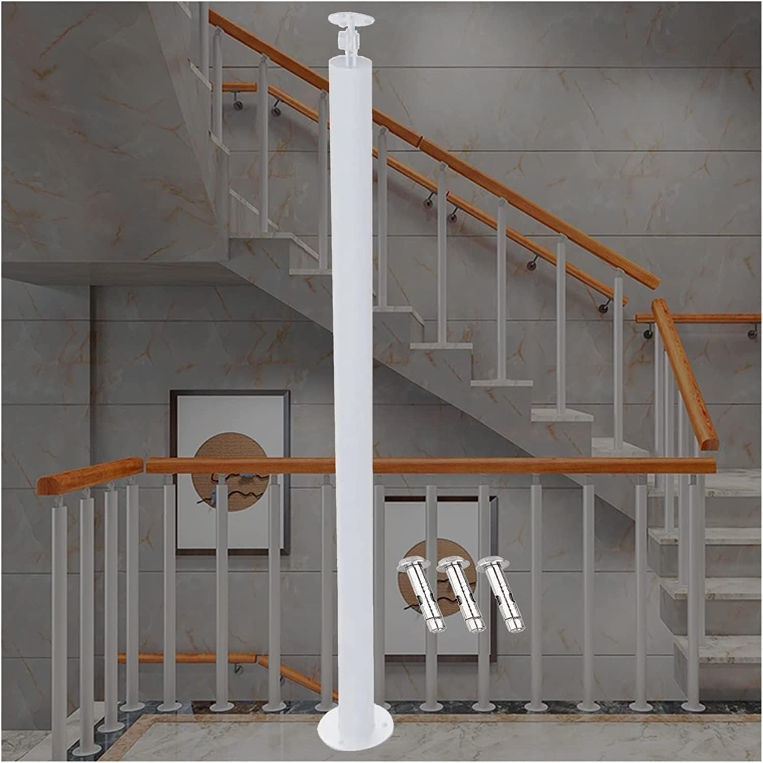 Garde-corps circulaire en fer blanc 85cm pour rampe d'escalier