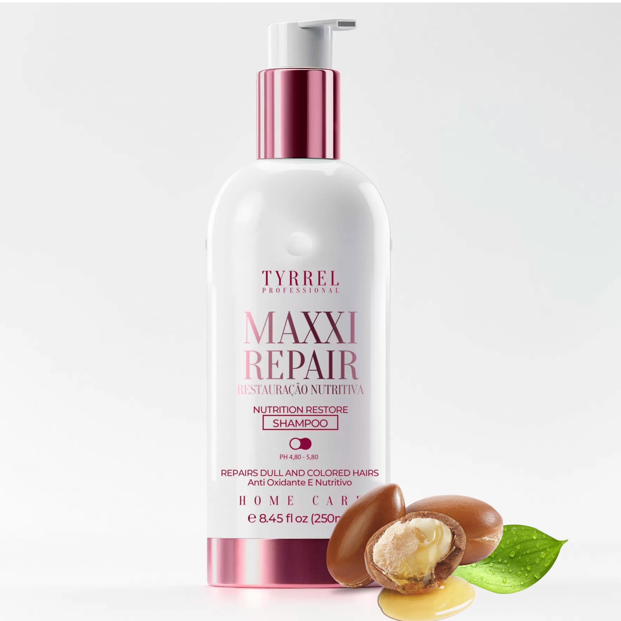 Maxxi Repair Home Care Hypernutrition Shampoo 8.45 fl oz – Promotes a Silky and Healthy Appearance for All Hair Types – Red Fruits Fragrance – Tyrrel