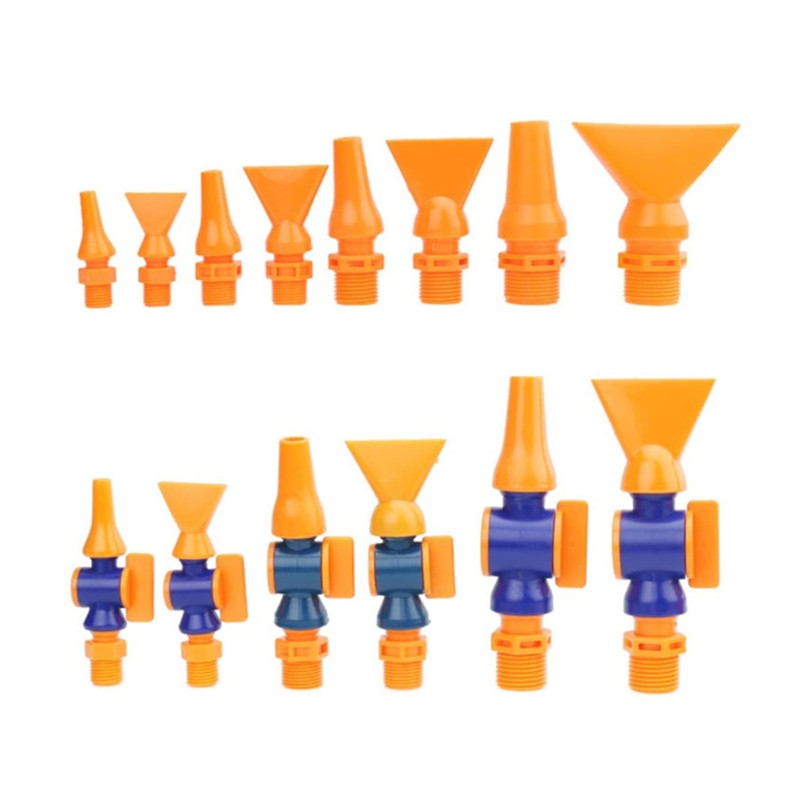 Amazon.co.jp: 10PCS プラスチックノズル 1/4 3/8 1/2 丸型/平型