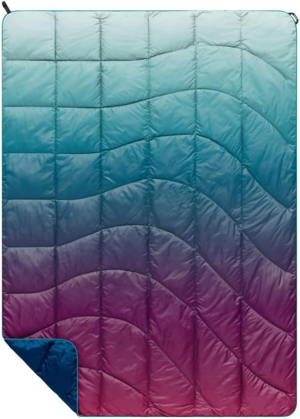 Rumpl The NanoLoft Puffy Blanket | Indoor Outdoor Camping Blanket for Traveling, Picnics, Beach Trips, Concerts | 38 x 52 | Crisp Fade, Travel