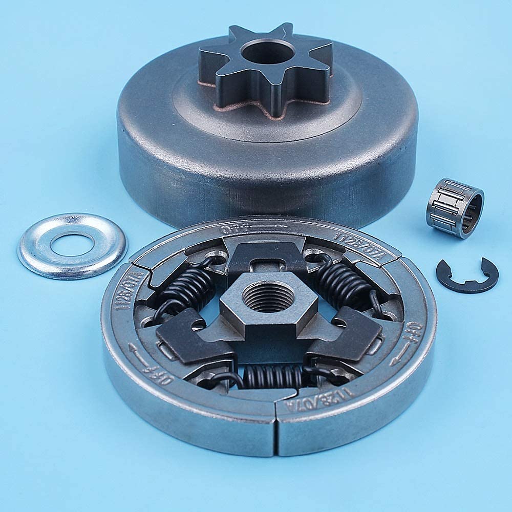 3/8 "-7T Kit de cojinete de Tambor de Embrague de piñón Recto Compatible con Stihl MS391 MS311 MS 391311 Repuestos de Repuesto para arandela de Motosierra E-Clip