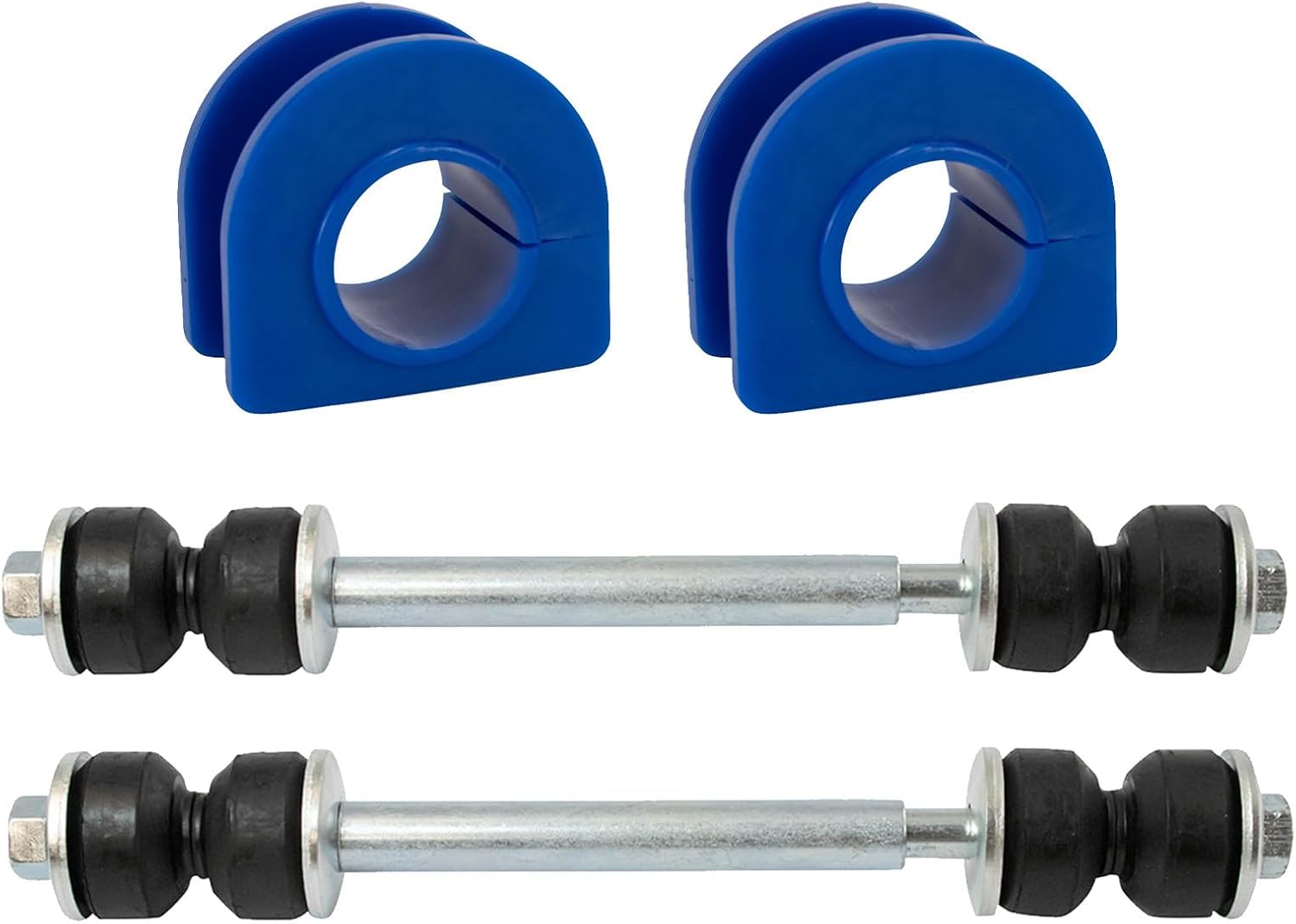 TRQ Front Suspension Kit Sway Bar Bushing Set Sway Bar Stabilizer Link Compatible with 02-06 Cadillac 99-19 Chevrolet GMC 03-09 Hummer