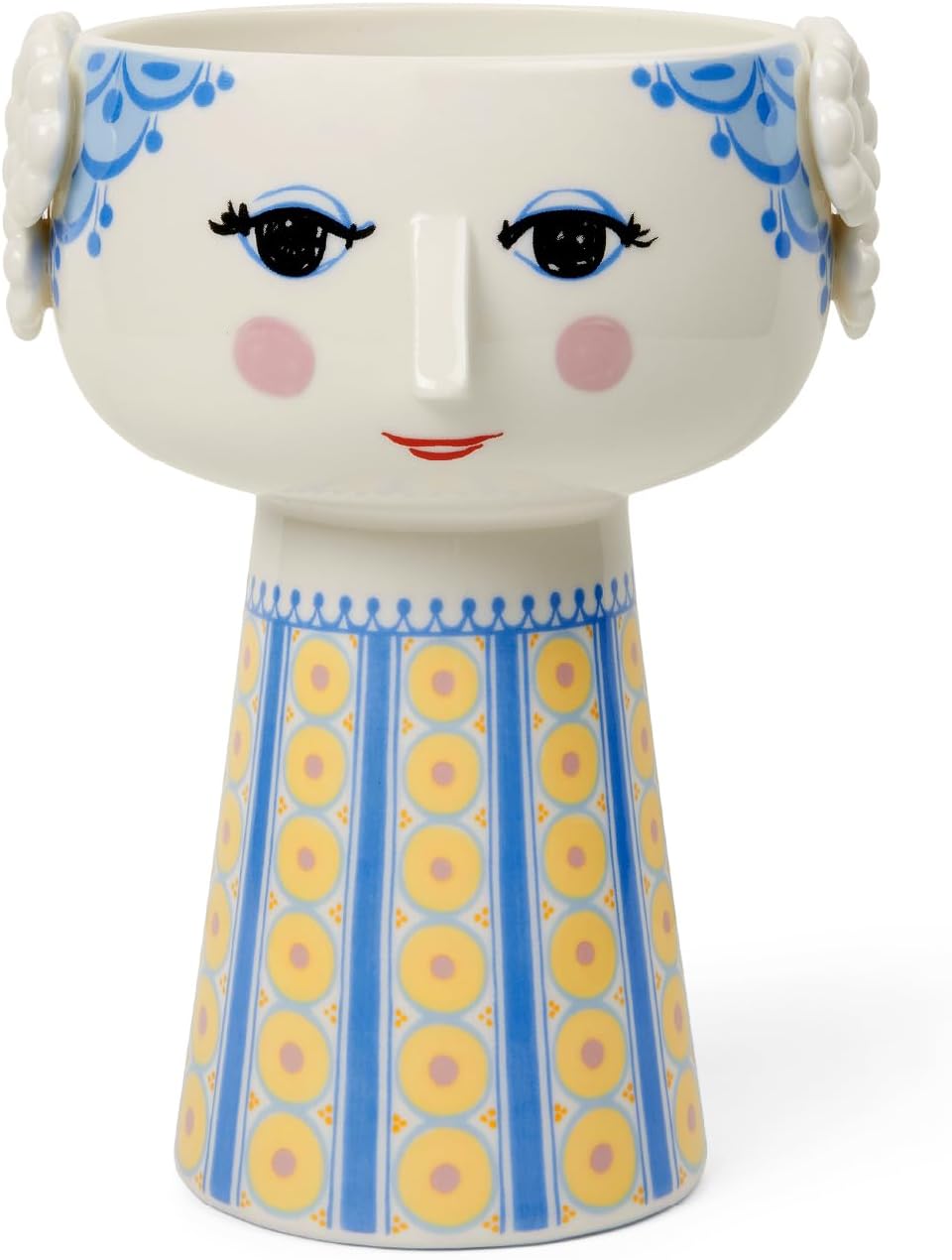 Bjorn Wiinblad Eva Vase, Light Blue, 7.3" H x 4.9" D, Gift Box Included