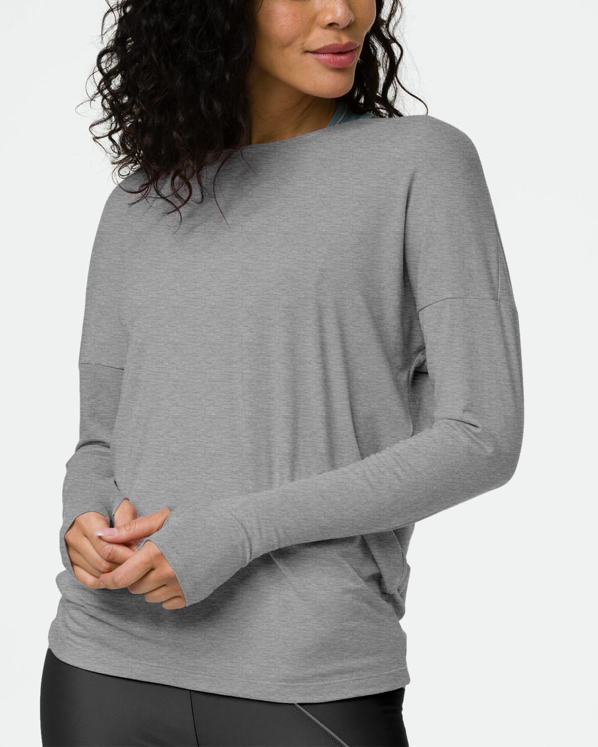 Sanutch Diamond Shape Long Sleeve Open Back Workout Top - Luxury Workout Shirt for Women, Stylish Gym & Yoga Wear - Image 2