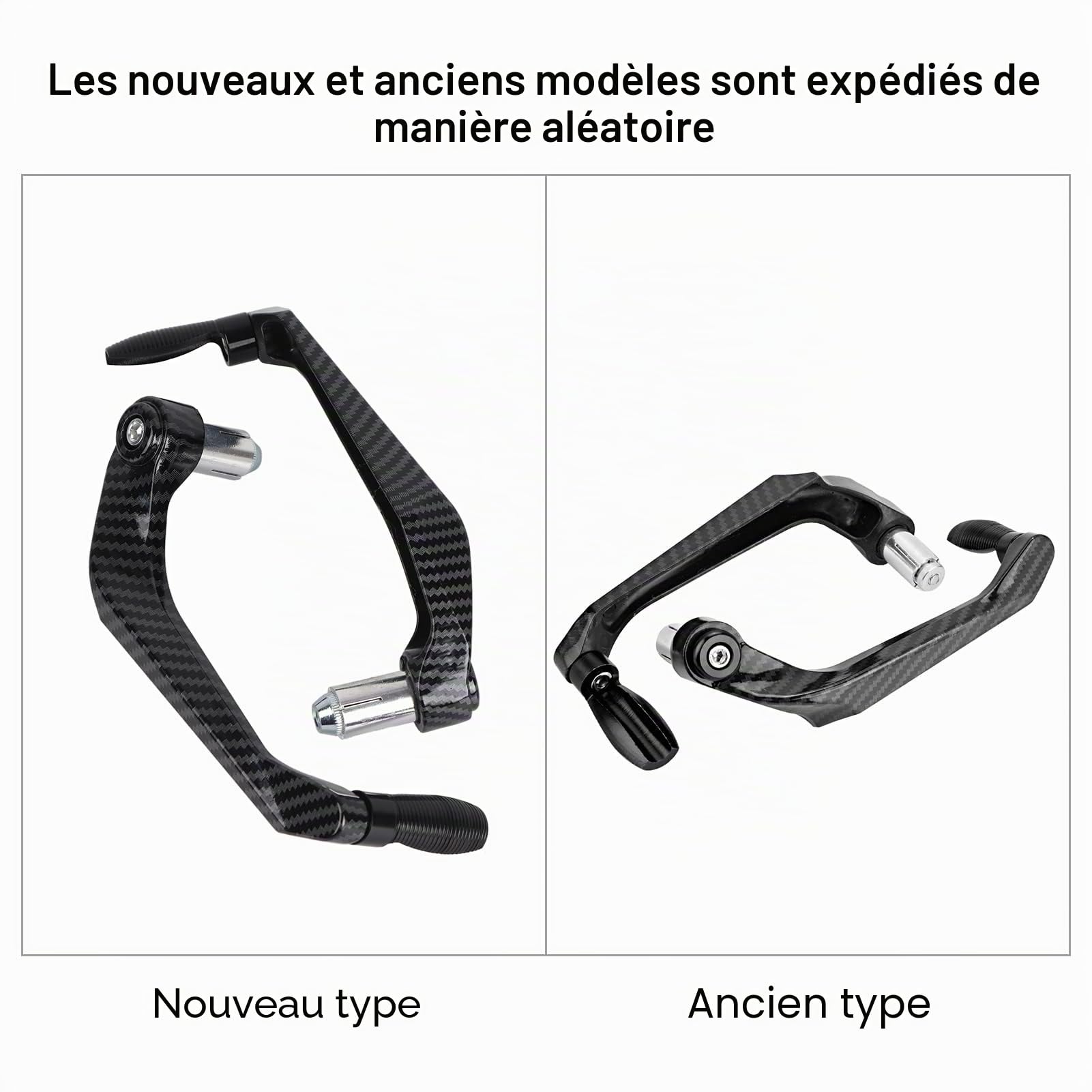 Fydun Protecteur de guidon de moto 7/8 pouces Protecteur de frein de moto universel en alliage d'aluminium(noir)