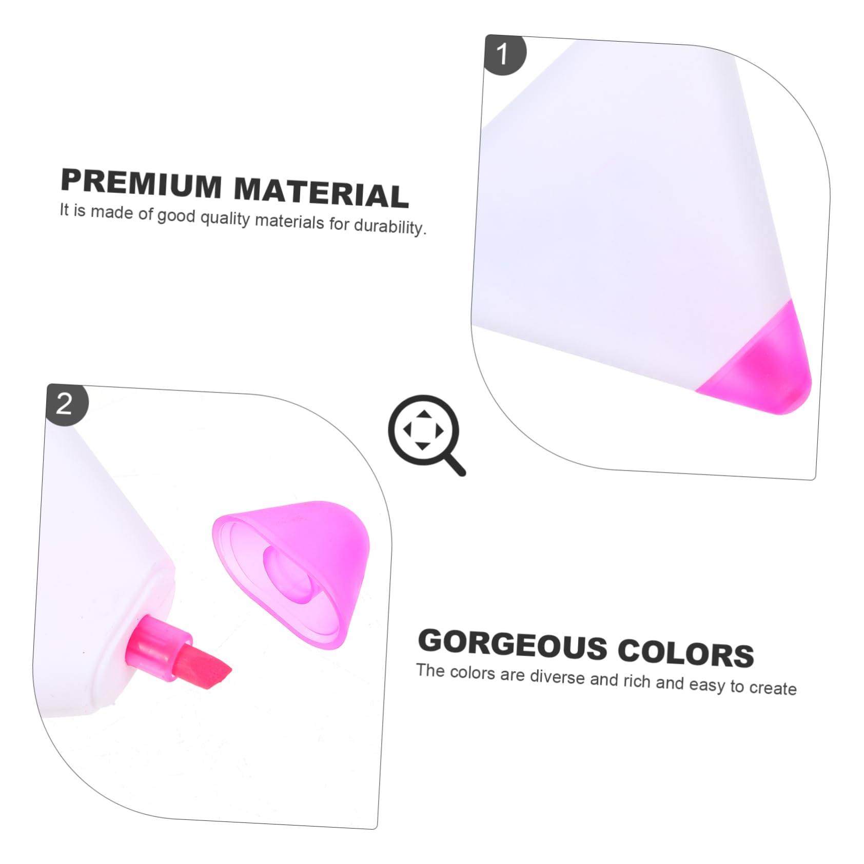 DOITOOL 5 Series Rotuladores Triangulares Fluorescentes Estudiantes Y Manualidades Coloridos Y Portátiles 5 Piezas X 5