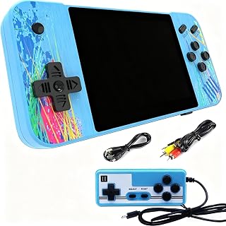 GameBoy Mini Game Console, Supporta 2 Giocatori e si Collega Alla TV, Precaricato con 800 Giochi Classici, Schermo LCD da 3,5 Pollici, Mini Sala Giochi, Regalo per Ragazzi e Ragazze