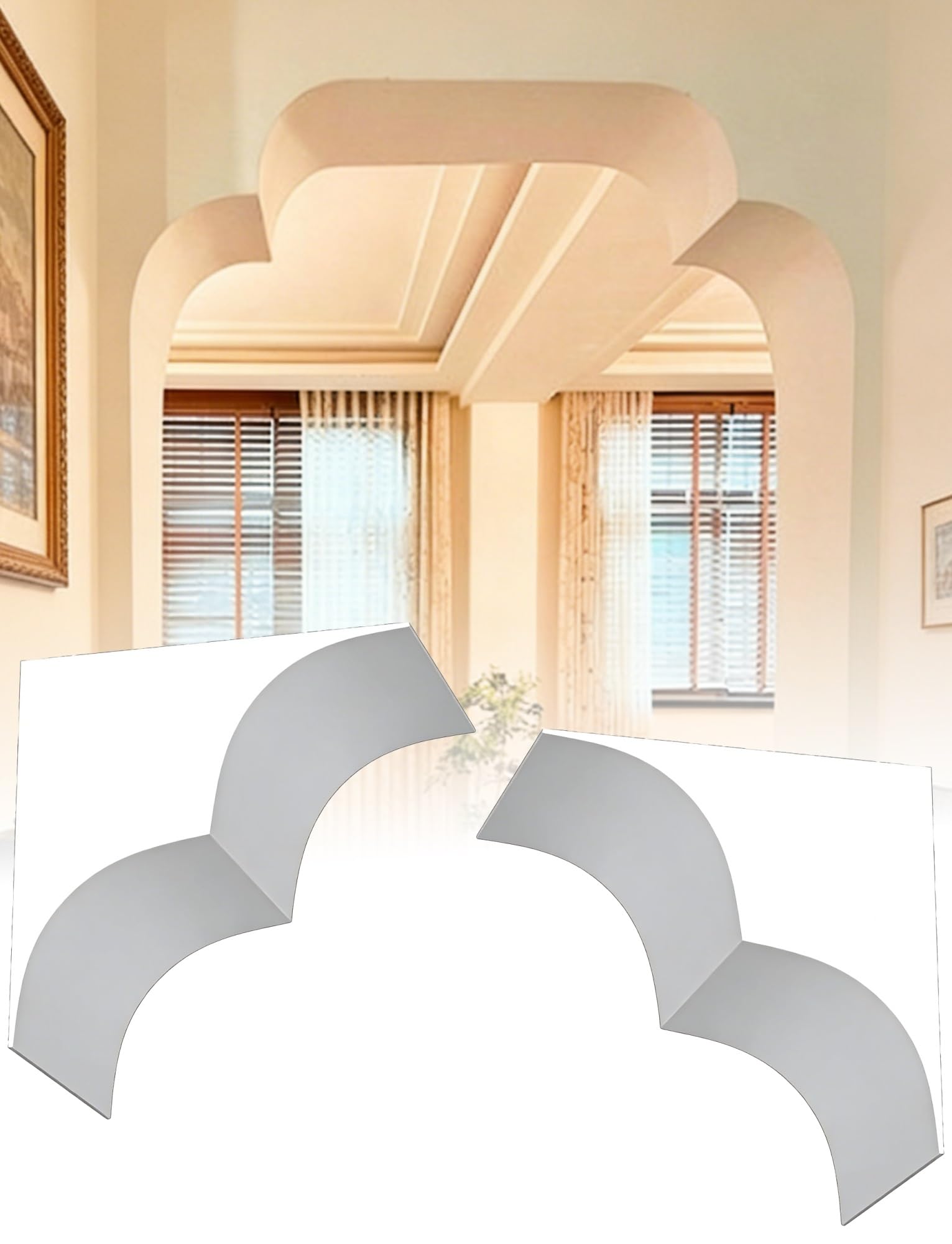 Arco de espuma flexible para puertas curvadas y molduras decorativas de interior