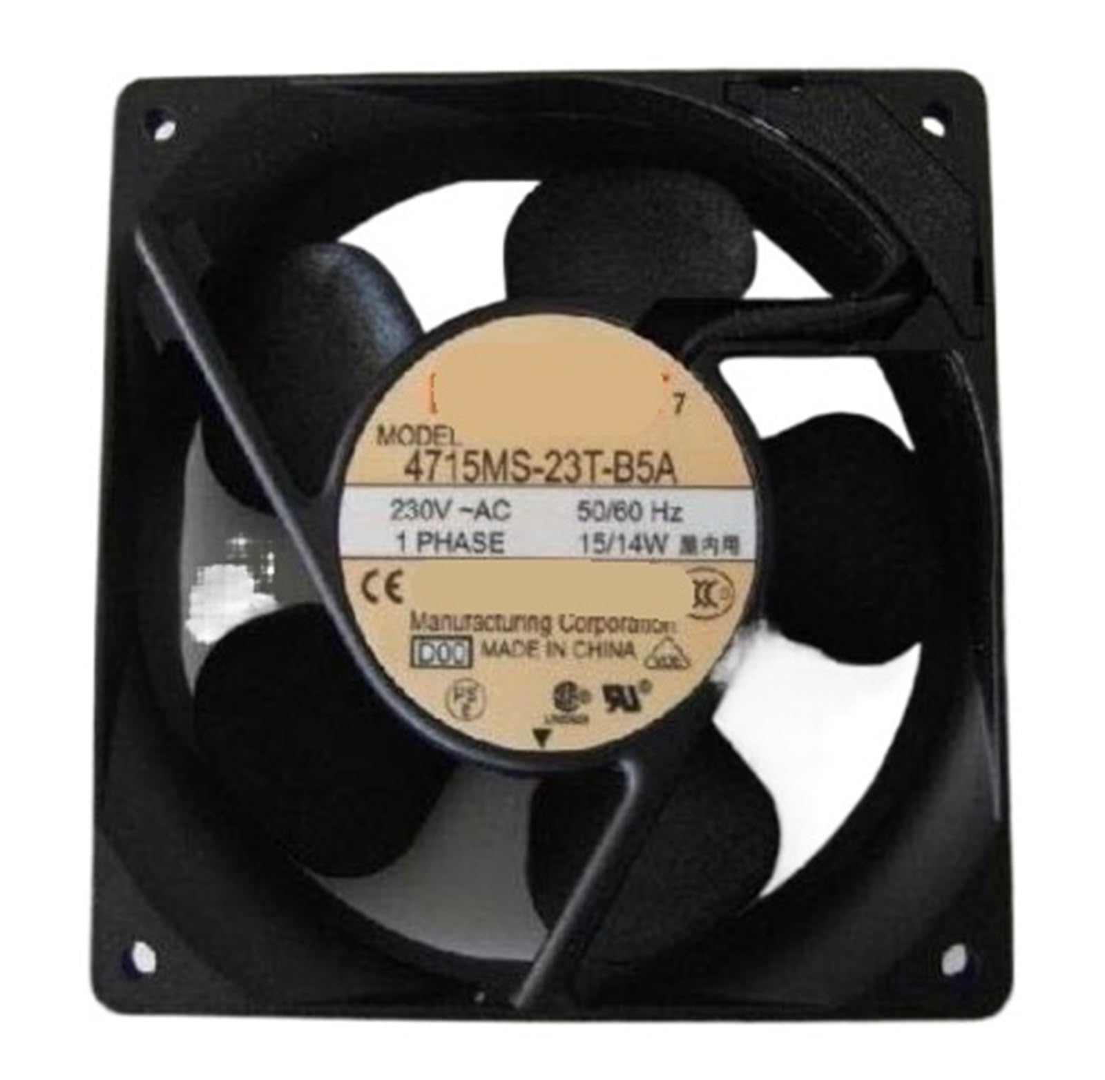 Sjfntnyhf One Color 4715Ms-23T-B5a 230V 50/60Hz 15/14W Cooling Fan 119*119*38Mm Axial Flow Fan