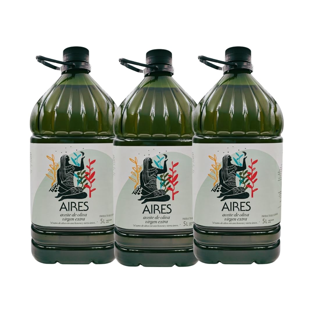 PACK 3 GARRAFAS 5Litros Aceite de Oliva Virgen Extra AIRES de Jaén