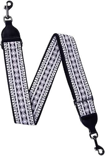 rayzm Banjo Embroidery, Jacquard Woven Cotton Banjo Strap with Metal