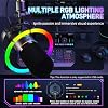 MAONO XLR/USB Dynamic Microphone, RGB Gaming Microphone with Software, Quiet, Win Button, Volume Control and Headphone Jack, Streaming, Podcasting, Recording - PD200X (Black)
