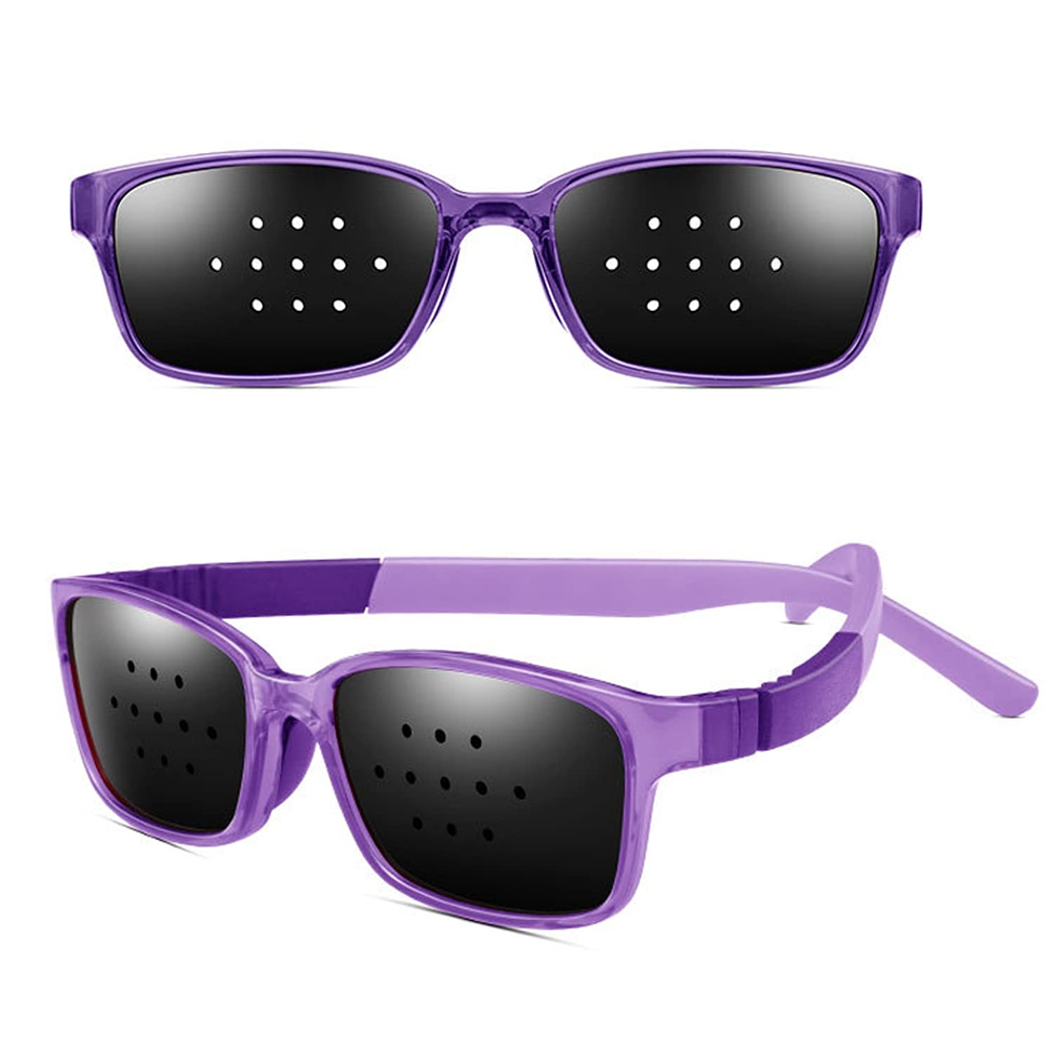 Amazon.co.jp: ピンホールメガネ 革新的な11穴設計 テンプルは180°回転