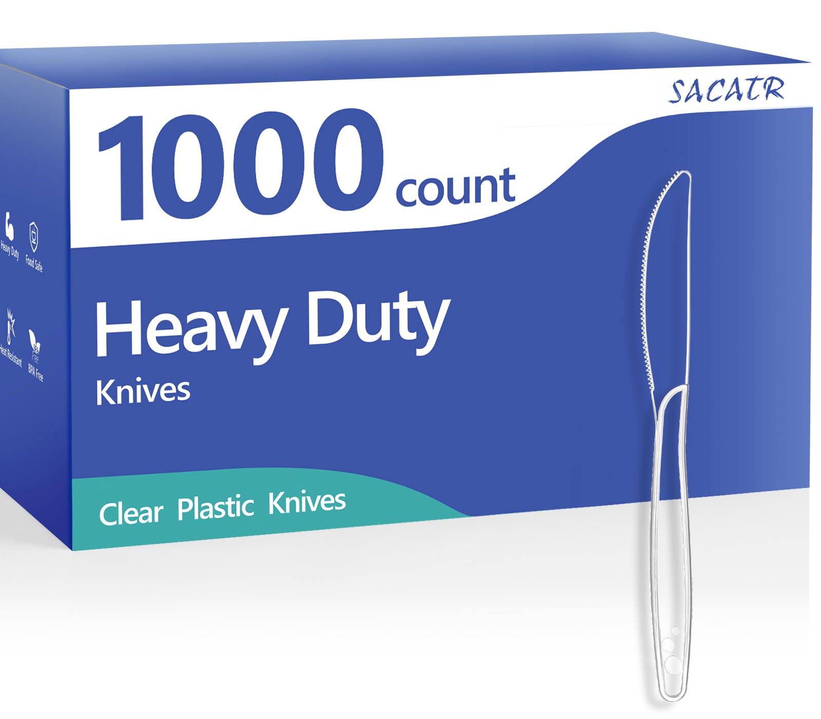 Heavy Duty Plastic Knives - 1000 Pack -1