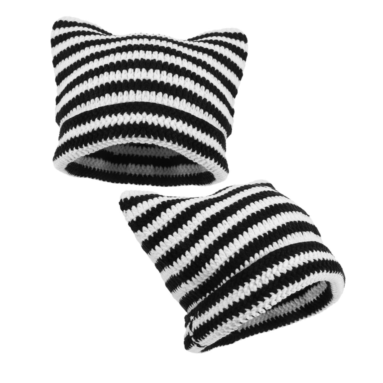 Bonnet chat tricoté main : ne craignez plus le froid grâce à ce lot de 2 - 6