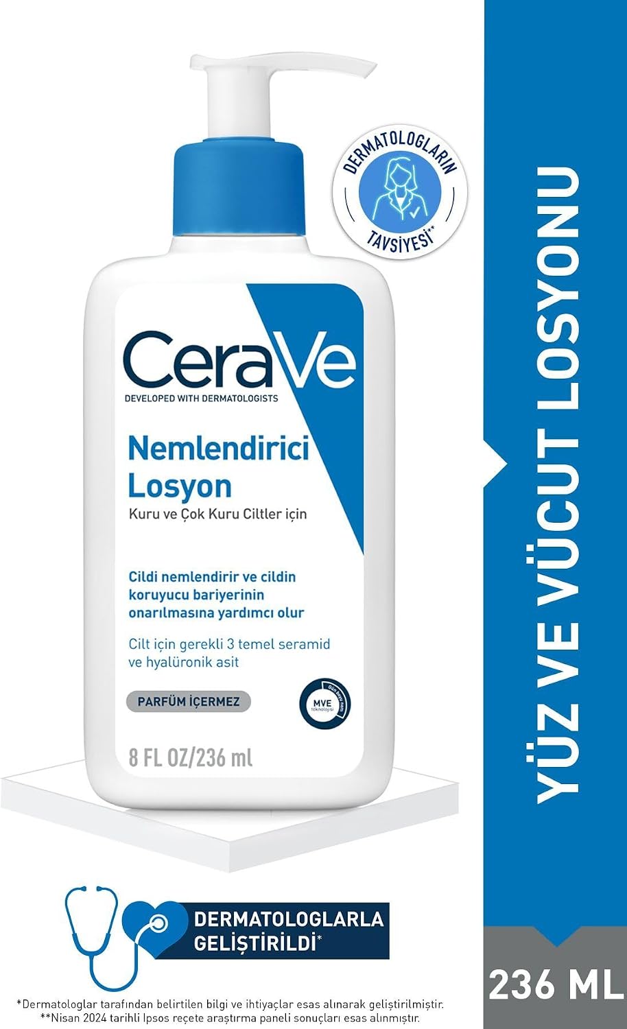 CeraVe Nemlendirici Losyon, 236 ml, Vücut Kremi
