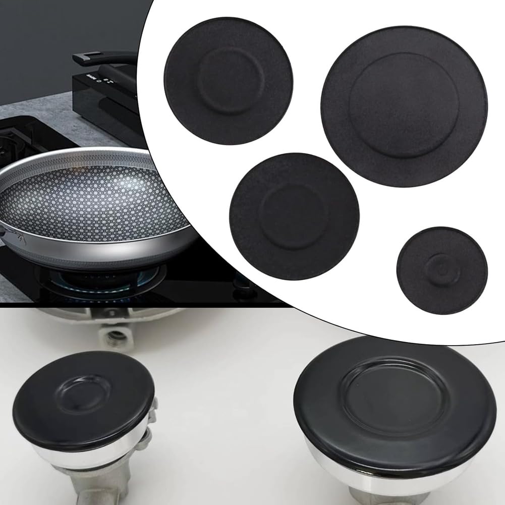 Kit 4 Cappelli Per Bruciatore Fornello A Gas – 55mm 75mm 100mm – Piatti In Ferro E Alluminio Per Piano Cottura - 4