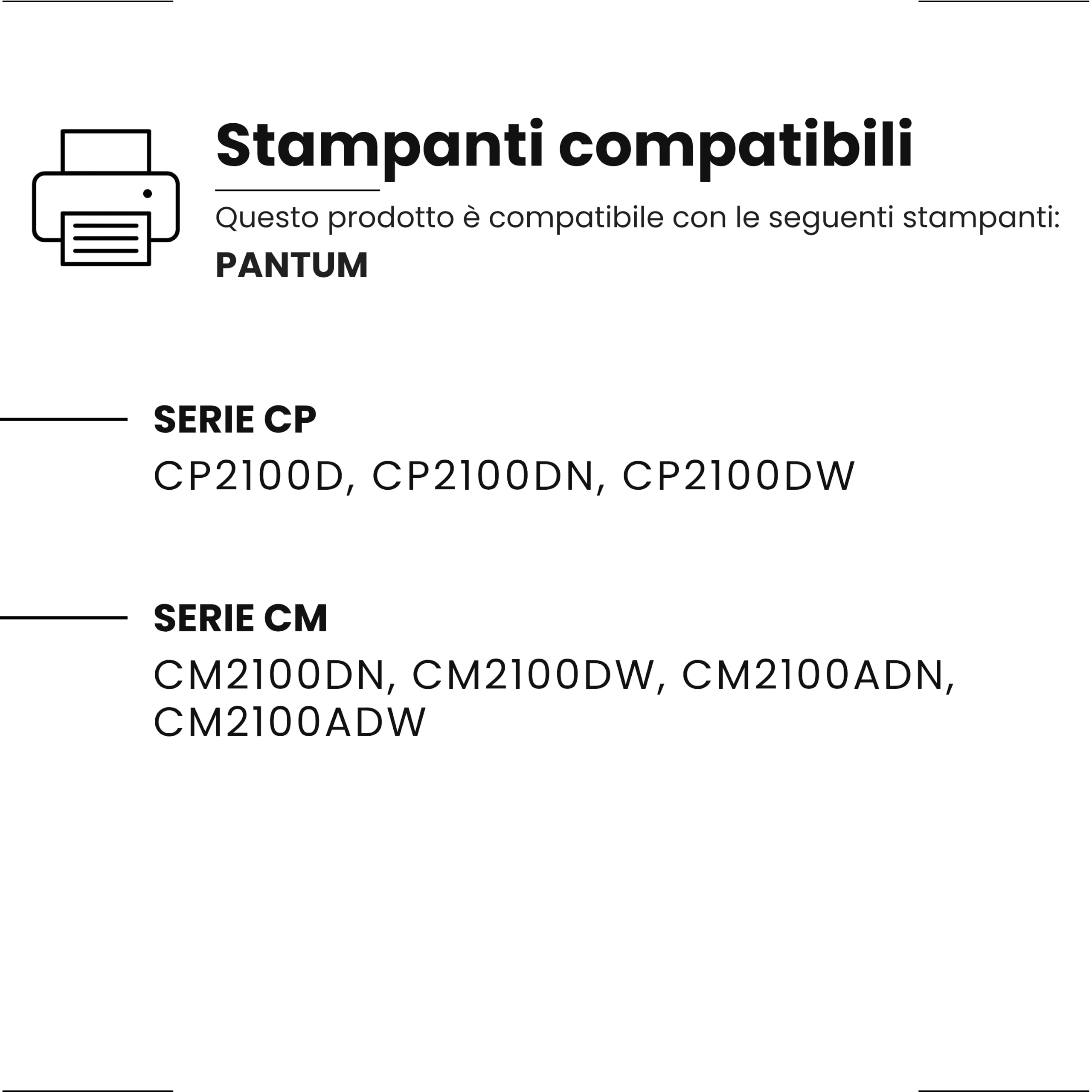 alphaink 1 Toner CTL-A2100 XL Nero compatibile per Pantum CP2100D CP2100DN CP2100DW, CM2100DN CM2100DW CM2100ADN CM2100ADW - CON CHIP - 3000 pagine