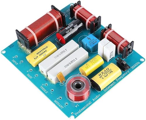 Miniatura 3 de Zerone Divisor de frecuencia de audio de altavoz de 300 W Filtros cruzados de 3 vías con graves agudos ajustables