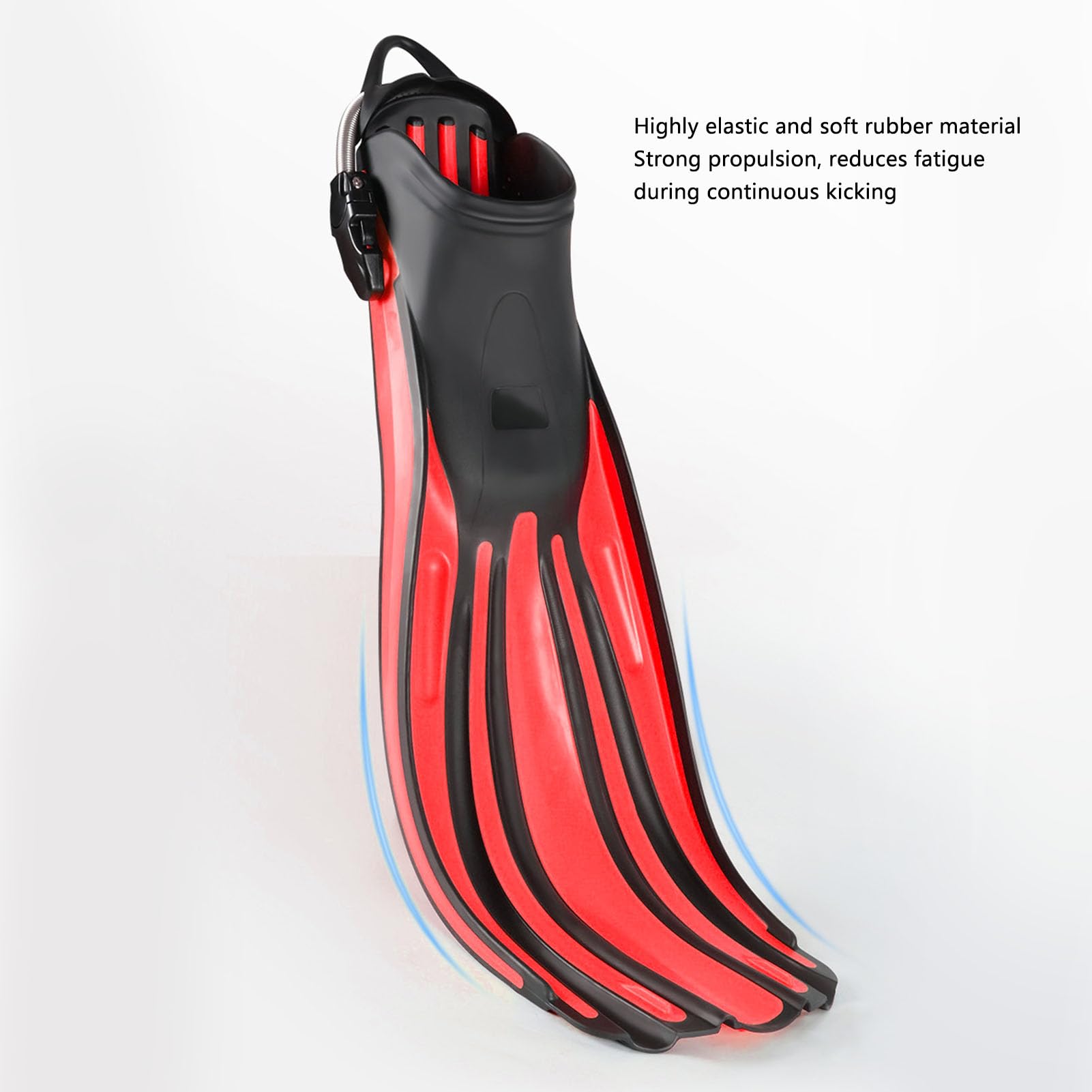 Aletas de Buceo Largas Profesionales, Aletas de Buceo TPR Ajustables para Profundo, Natación y Surf, Diseño sin Costuras para Propulsión y Eficiencia