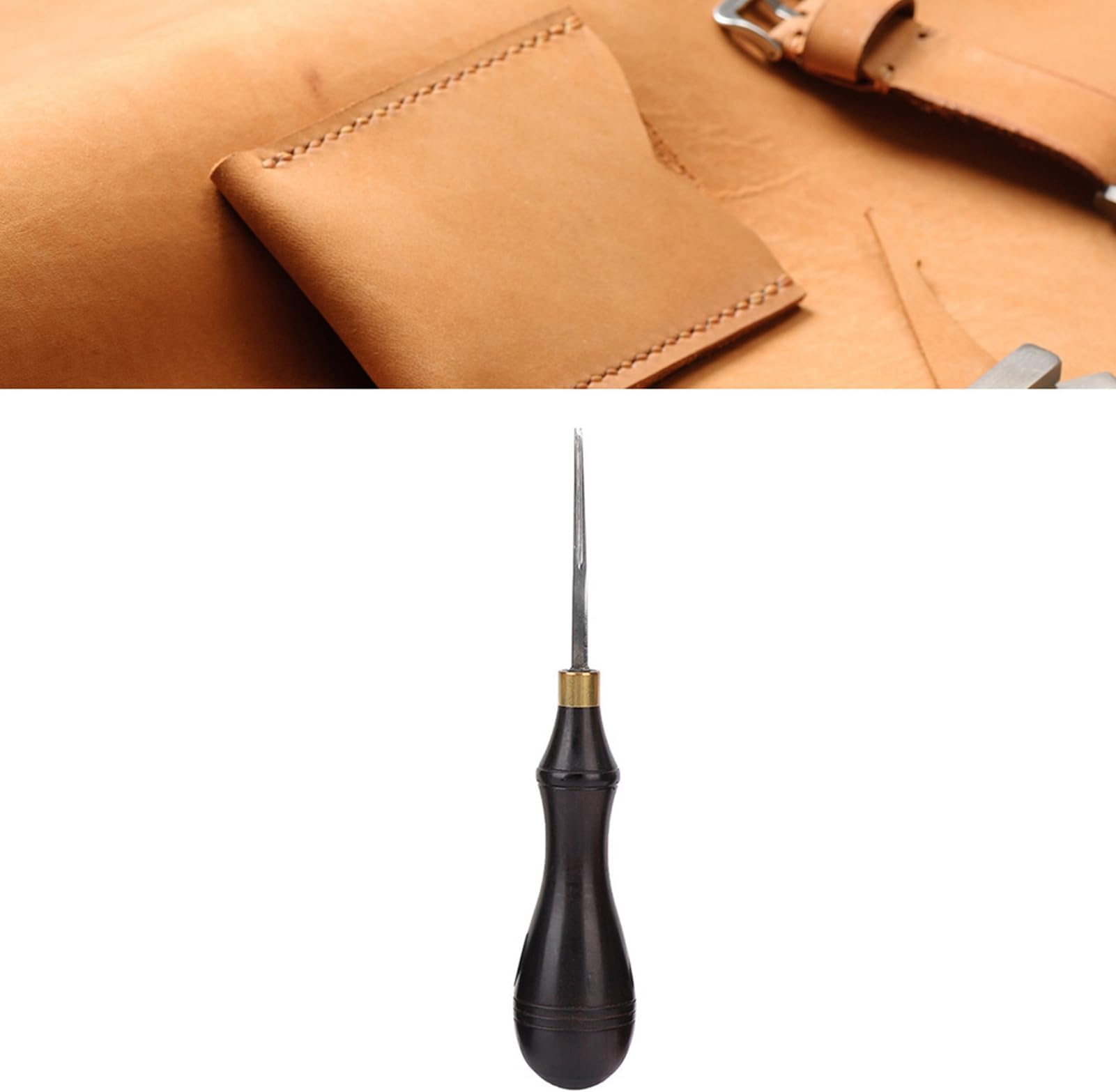 Generic Alloy Steel Leather Edge Tool Comfortable Grip Leathercraft Edger Trimming Tool for Leather Skiver 16cm Black + Silver (alloy steel 4)