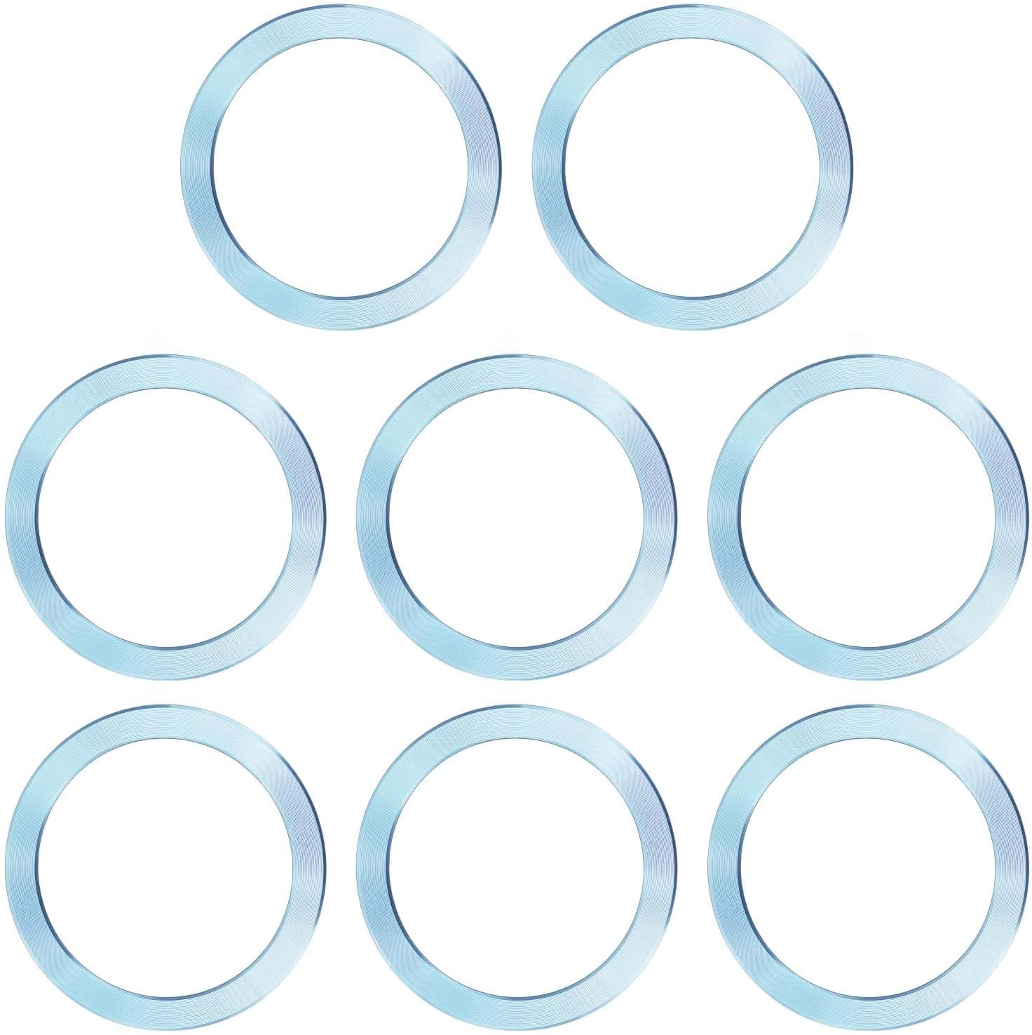 PATIKIL Universal CD Stripe Magnetic Adapter Ring, 8 Pcs Ultra-Thin Sticker Ring Adhesive Nickel-Iron Alloy for Phone Cases Holder Wireless Charging Car Mount Kit, Purple