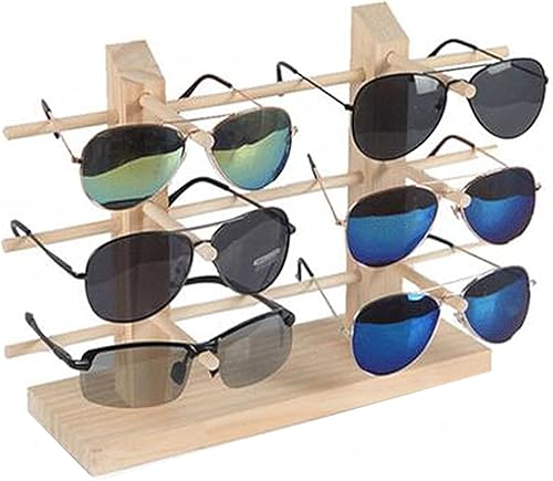 TANG SONG Soporte de exhibición de lentes de madera maciza, soporte de exhibición de lentes de sol, estante de exhibición de gafas de madera,