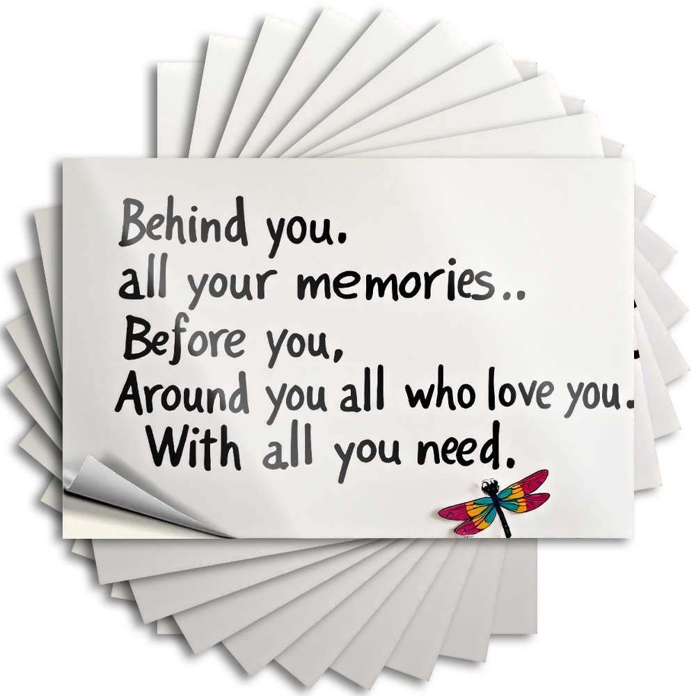 Fzfn Men's Colour Memories Behind, Love Around. Decal Gifts | Inspirational Laptop Removable Decal Pack(6X9cm)
