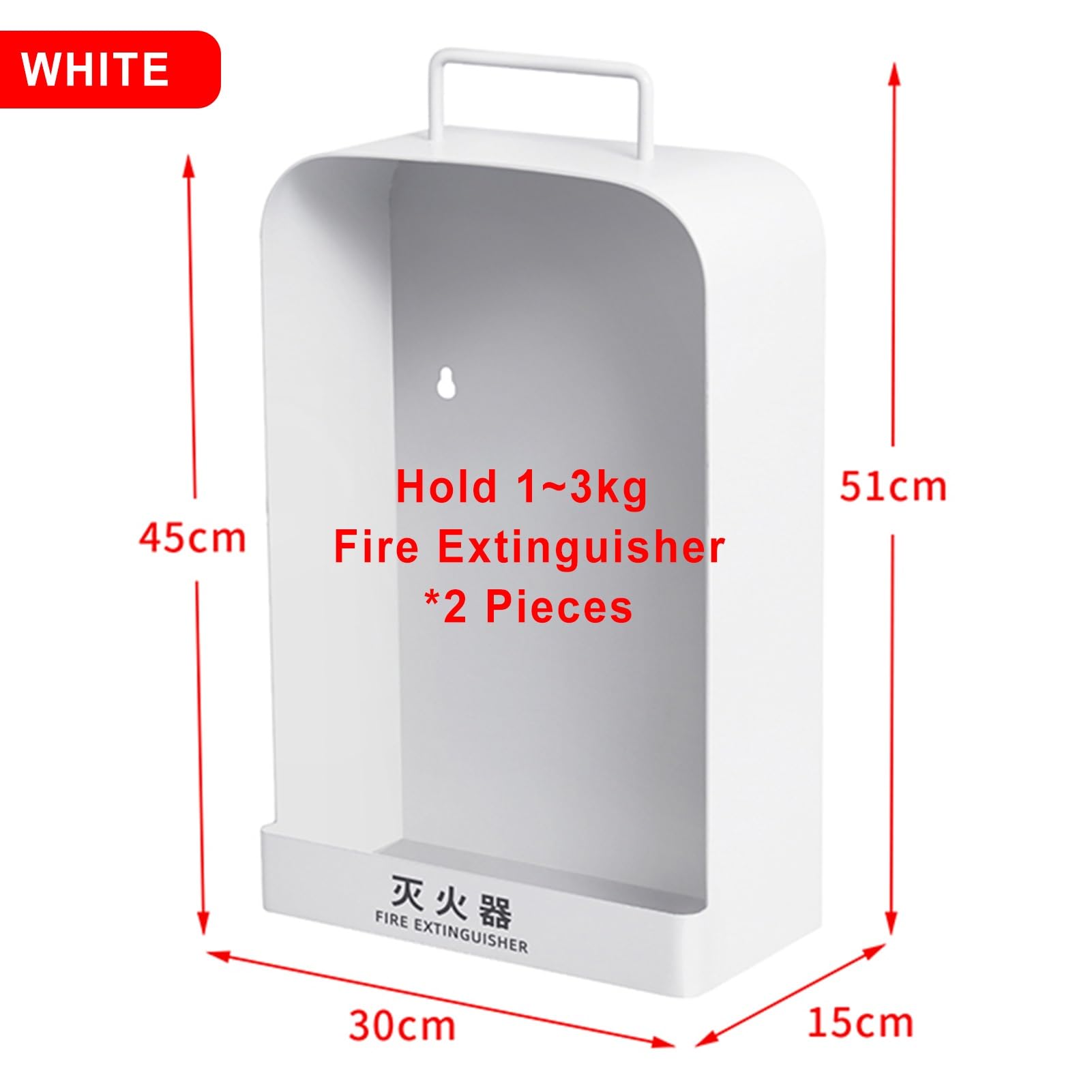 Vitrina de pared para extintor de incendios, funda decorativa con letrero para almacenamiento de seguridad