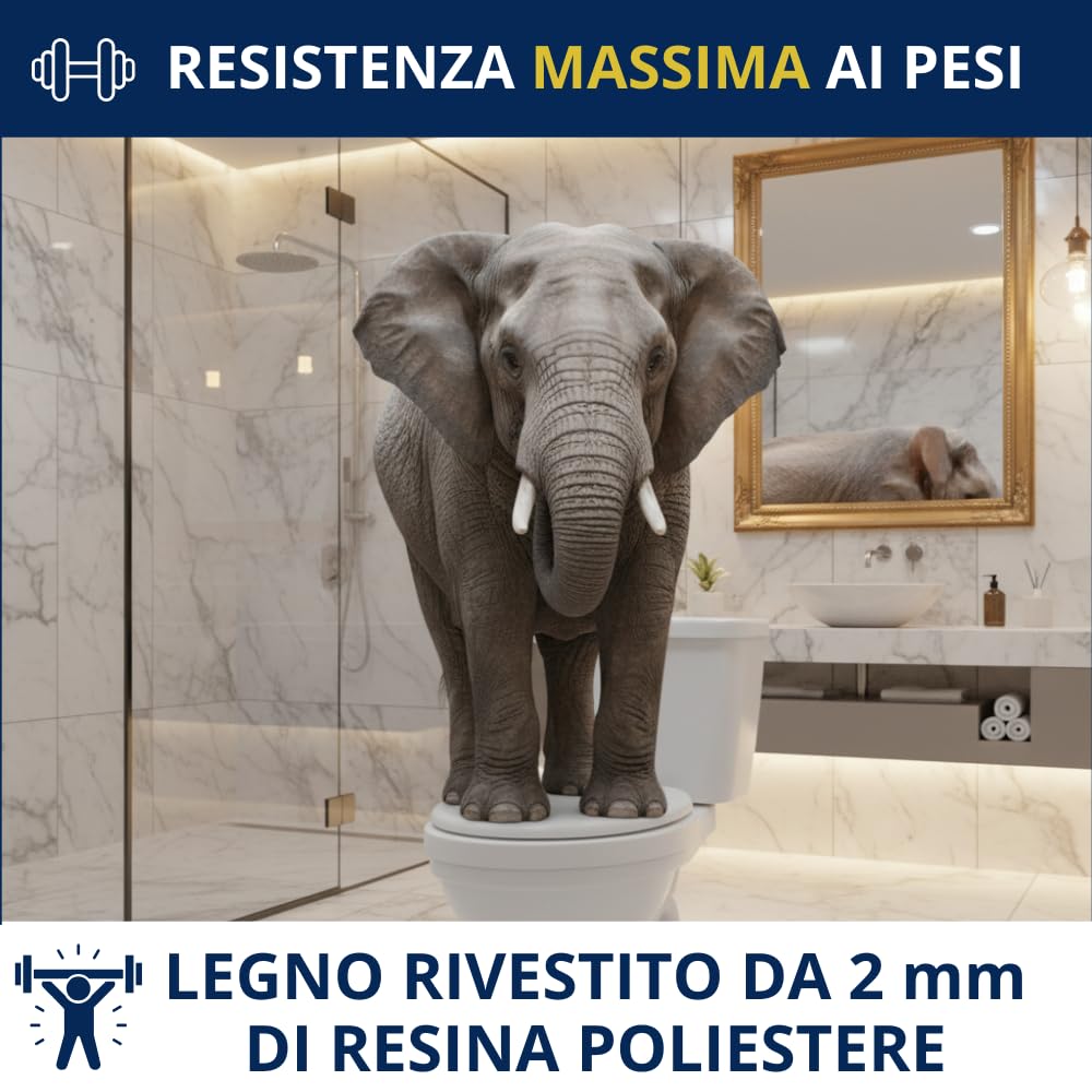 Copriwater Panorama G.S.I. legno rivestito in resina poliestere bianco