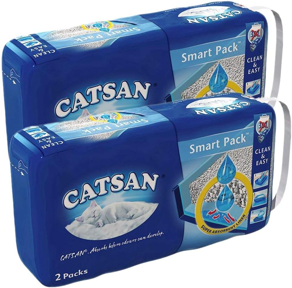 Catsan Smart Pack Cat Litter 2 Inlays 4kg (PACK OF 2)