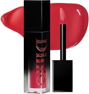 DINTO Blur-Glowy Mini Lip Tint (256 Carpe Diem) – Dewy Finish Glowy Korean Lip Tint, Long Lasting All Day Stain, Cool Bright Red, Vegan & Cruelty-Free, 0.04 fl oz