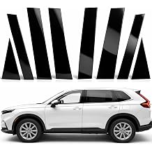 A Set Door Window B Pillar Post Cover Trim Molding Kit fit for 2023 2024 2025 Honda CRV Accessories with Gloss Black Self-Adhesive