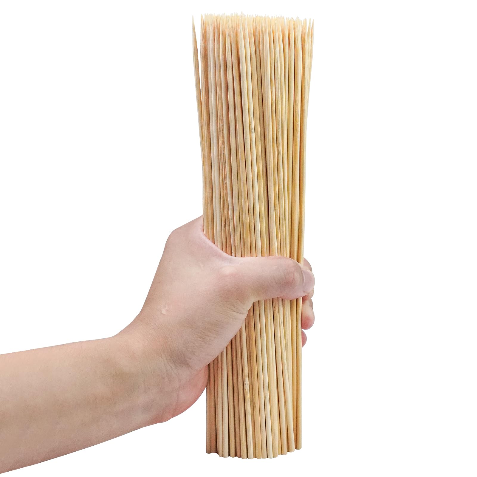 200PCS 6 inch Bamboo Skewers for BBQ,Appetizer,Fruit,Cocktail,Chocolate