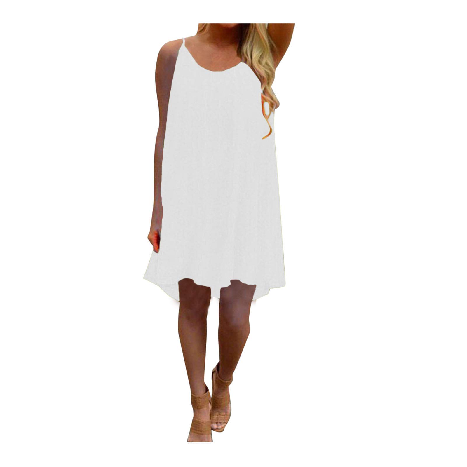 AMDOLE Vestidos de baño para mujer, vestido de playa con espalda de aulllow y tirantes de gasa, vestido de playa para mujer