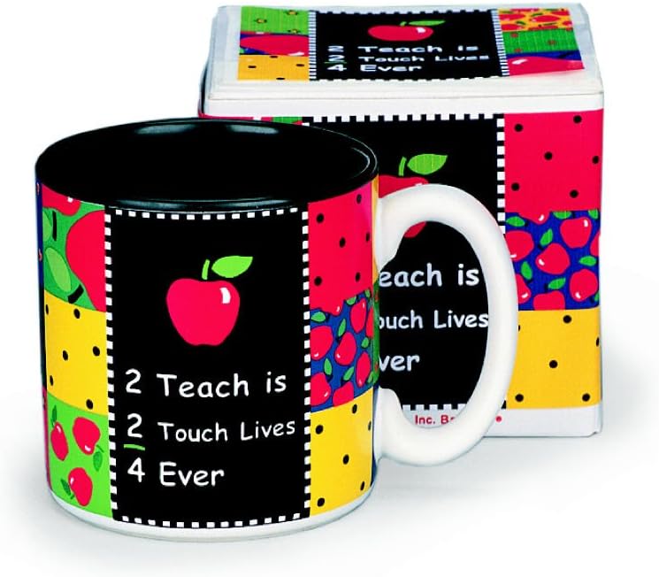 "2 Teach is 2 Touch Lives" Teachers Coffee Mug Inexpensive Gift Item