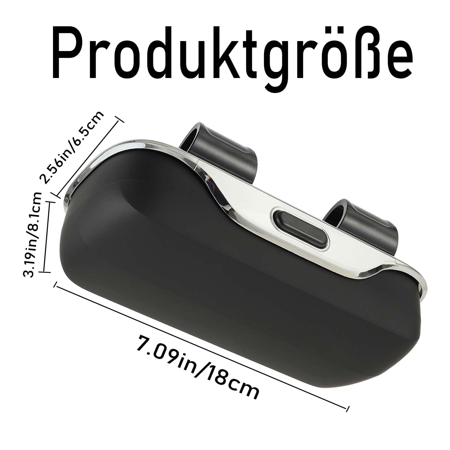 Portaocchiali per visiera auto, portaocchiali per auto, scatola protettiva per occhiali,supporto per lenti dell'auto, per appendere occhiali da vista(nero)