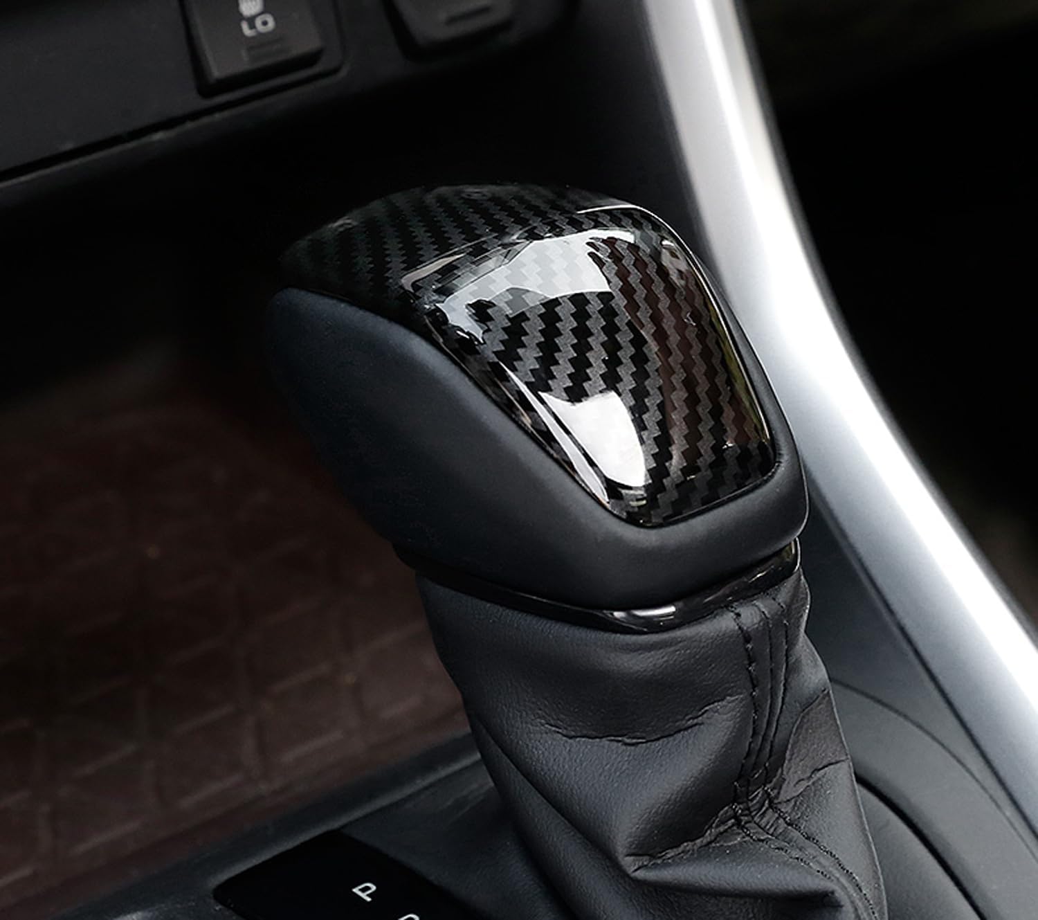 for Toyota Grand Highlander 2023-2025 ABS Carbon Fiber Gear Shift Knob Cover Trim 1pcs Car Accessories