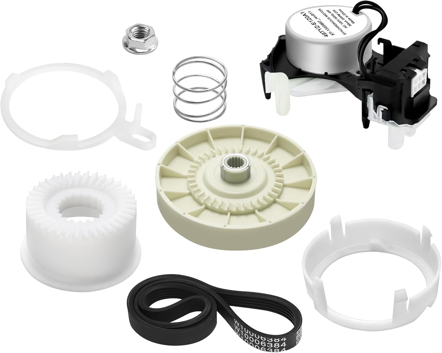 Upgrade W10913953 W10815026 Washer Shift Actuator & W10721967 Washer Pulley Clutch Kit W10006384 Washer Drive Belt by Blutoget - Compatible for Whirl-Pool Ken-More Washing Machine