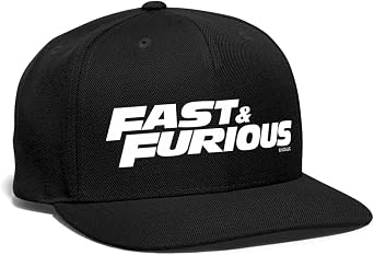 Spreadshirt Fast and Furious Classic White Logo Snapback Cap