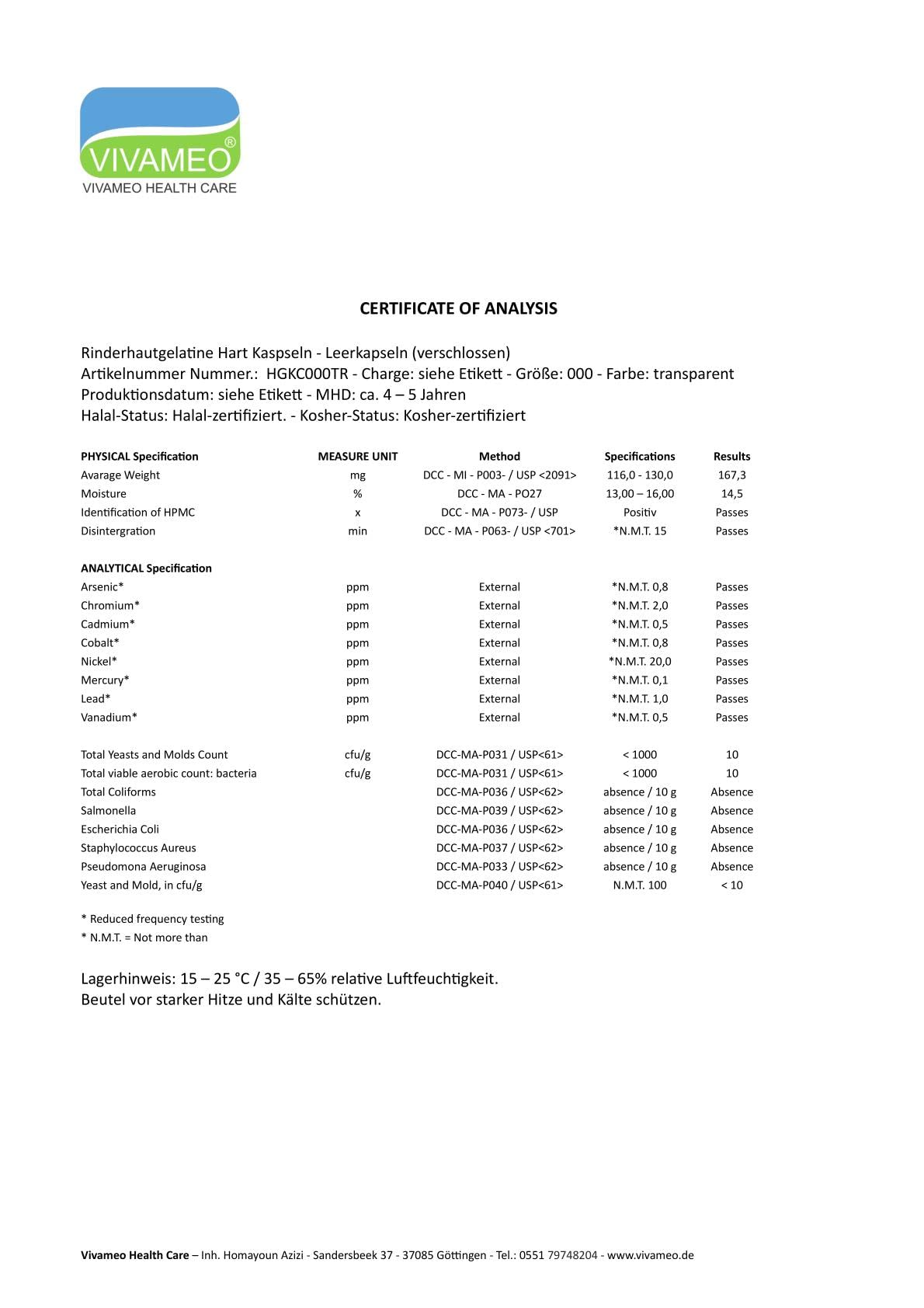 HGK Leerkapseln Gelatine | Gr. 000 transparent | 5000 Stück