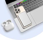 JUOVI Banque de puissance sans fil magnétique ultra-mince 5000mAh Chargeur portable 20W PD Chargement rapide Mini Batterie avec USB-C Câble compatible pour Magsafe Airpods i-Watch iPhone 16 15 Series