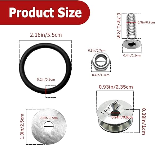 Miniatura 2 de Kit universal de cierre de liberación rápida para maletero de parachoques delantero y trasero, kit de clips de parachoques de automóvil (plateado)