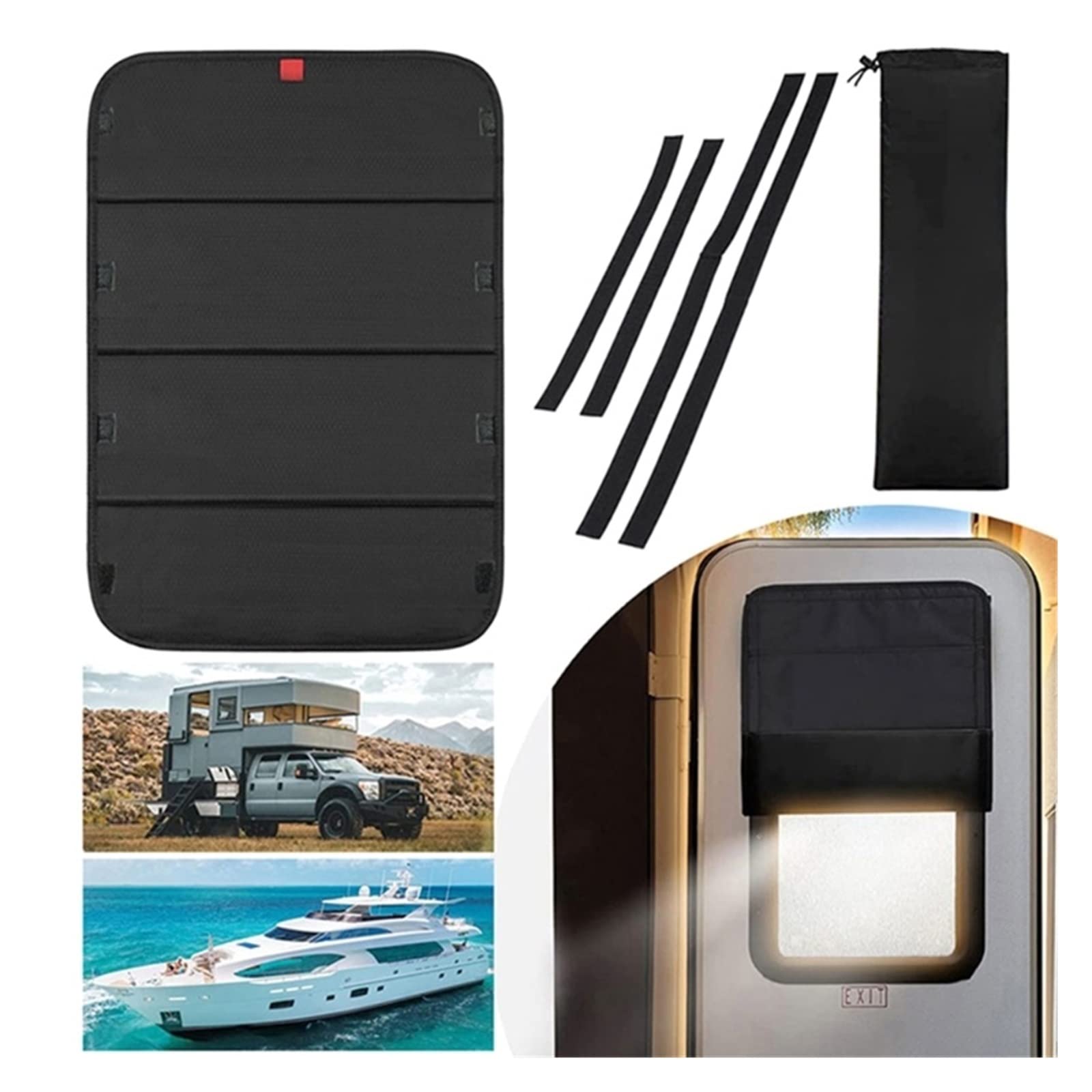 RV Door Window Shade Cover Waterproof Sunshade Blackout Accessory for Travel Trailer Motorhome Camper-Windows
