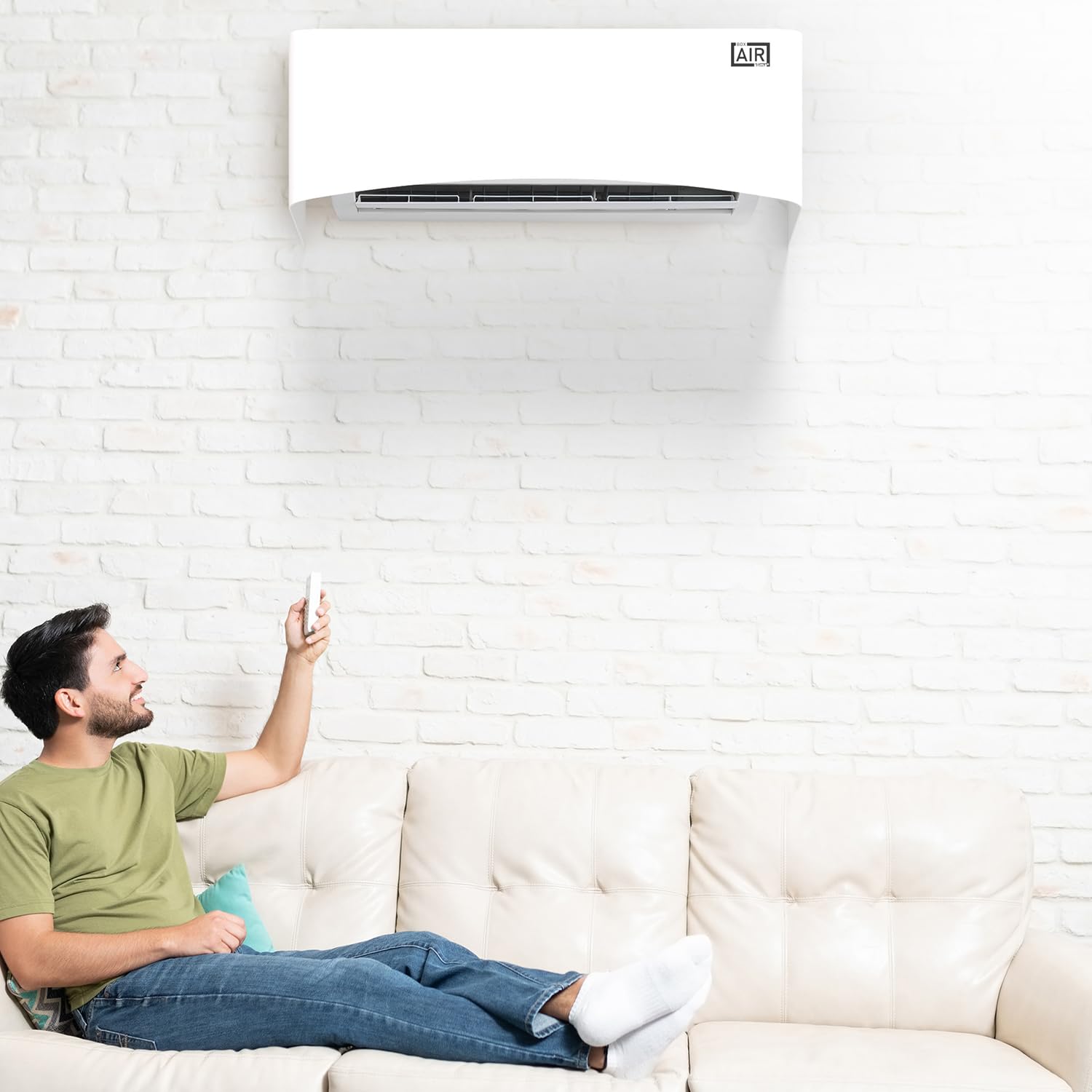 Cubierta para aire acondicionado split Box Air - Oculta la división y respeta el diseño de su hogar (blanco, L)